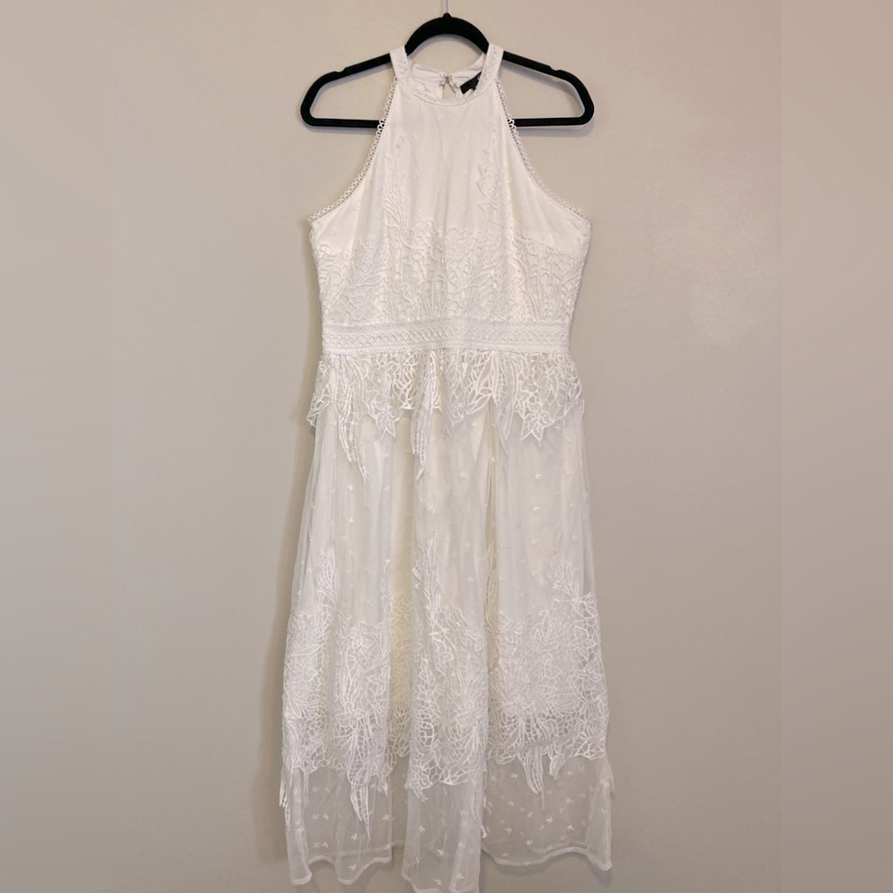 Bloomingdale’s Aqua- Midi lace halter dress - Picture 5 of 5